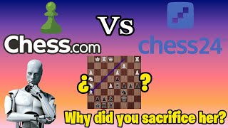 Strange PIECE SACRIFICE | Chess.com vs Chess24 | Magnus Vs Maximum (3200) Level 25 | Chess ENGINES ♔