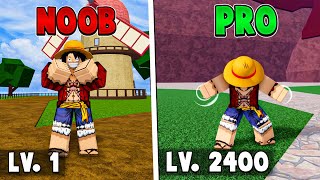Starting over as Luffy and eating the Rubber fruit in Blox Fruits