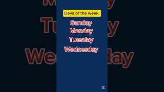 BASIC ENGLISH| Days of the week | #englishvocabulary |#prepositions #learnenglish  #daysoftheweek