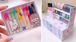 DIY Desk Organizer | Paper Crafts Idea | School Supplies | how to make Color Pen #diy