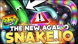 THE NEW AGARIO ... WITH SNAKES?? SNAKE.IO AND DOUBLE IS TROLLING ME (SLITHER.IO Funny Moments #1)