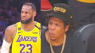 LeBron James Impresses Jay-Z With Crazy Dunk In Duel vs Giannis Antetokounmpo! Lakers vs Bucks