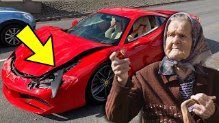 Idosa bate em Ferrari de Milionário. O que o dono do carro de luxo fez deixou todos chocados