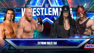 FULL MATCH -  BROCK LESNAR \u0026 THE GREAT KHALI VS UNDERTAKER \u0026 KANE