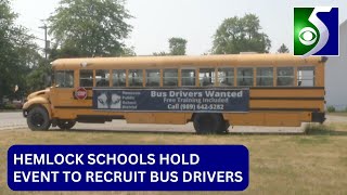 Hemlock Schools holds event to recruit bus drivers