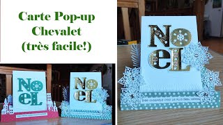 La carte Pop Up la plus facile à réaliser! Noel 2023 - Tutoriel Carterie Scrapbooking