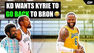 KD Wants Kyrie To Go Back To LeBron 😂 | Highlight #Shorts