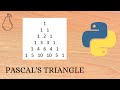 Pascal's Triangle | Using python |Pear Codes