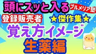 勉強が楽しくなると評判です！【覚え方イメージ】傑作集➁（生薬編）プルメリア流　医薬品 登録販売者　試験対策講座