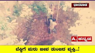 Caught On Camera: Man Rescues Cat From An Open Well in Dharwad |Dharwad |CAT |ANNAPURNA KANNADA TV