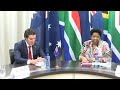 deputy minister mashego dlamini hosts her australian counterpart for political consultations.