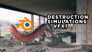 Blender destruction simulation VFX with RBDLAB