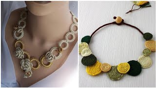 Most  trendy women jewelry of crochet necklace  patterns