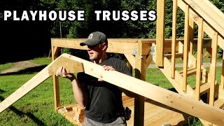 Simple Roof Trusses Install. Build a Playhouse 4/15