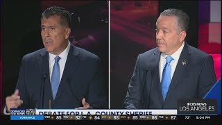 Chief Robert Luna, Sheriff Alex Villanueva compete for voters' approval during debate