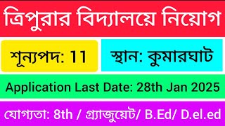 Tripura Job Notification 2025/ Tripura Job Update Today/ Latest Job News Tripura