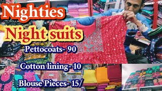 Nighty ₹180 Hyderabad wholesale Retail | Nighties, Night suits , Petticoats Blouse pieces | Madina