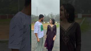 Randalum nallonnam mazha nananju 🌧️✨😀 #youtubeshorts #rajeshandchinnu #dance