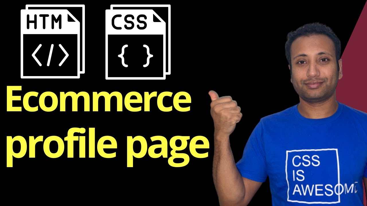 CSS Ecommerce Project In Bangla Part-19 : Create Profile Page - YouTube