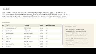 SQL sorting and filtering