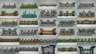 35 Minecraft Fence / Wall Design Ideas