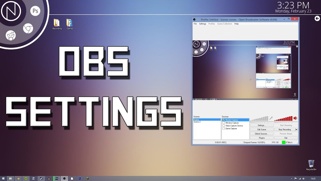 OBS Settings | Record Gameplay In 1080p 60FPS | Tutorial - YouTube