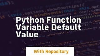 python function variable default value