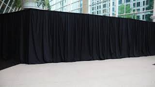 All Black Draping - Pipe and Drape Design Ideas - Ideal Media DMV DC, MD, VA