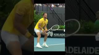 Djokovic vs Lestienne inside out slice