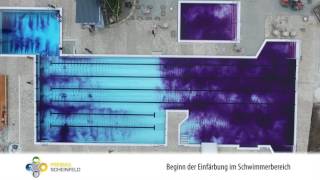 Färbetest im Freibad Scheinfeld - Funktioniert die Technik?