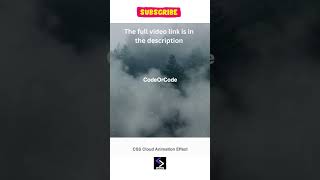 Cloud Moving Animation using HTML and CSS #htmlcss