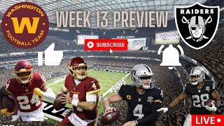 Hammer's House #Raiders vs WFT Week 13 Preview 12.02.2021