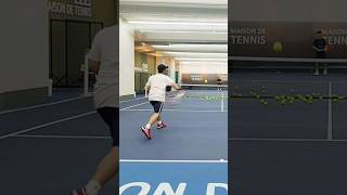 코치님과 랠리 중 소심한 포핸드 스트로크 공격(쉽게 리턴하심^^;) #hit #the #top #테니스 #tennis  #shorts #forehand #happy #coach