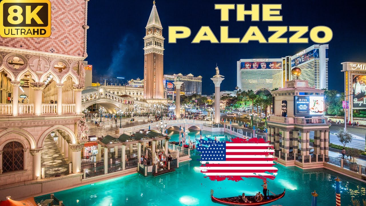 【8K】Las Vegas: The Palazzo At The Venetian Resort - Walking Tour, Pool ...