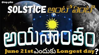 What is solstice? June 21st longest day of the year|What is Equinox?|TOP PIKs - in Telugu|toppiks13