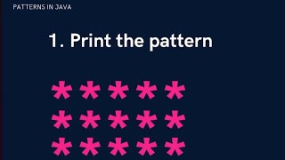 Solid Rectangle pattern | Nested loops | Java | Coding