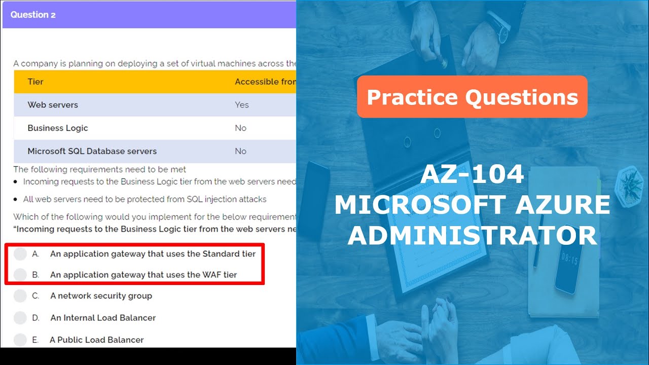 AZ-104 Sample Exam Practice Questions (Microsoft Azure Administrator ...