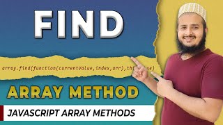 Find Array Method | Find method in JavaScript | Array Methods in Javascript | Hindi | 2022