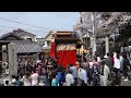 旧常滑地区祭礼2016（土）市場字　常盤車 00011神明社宮入り2　桜　常滑春まつり2016　山車祭り