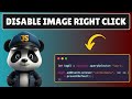 How to Disable Right Click on Image in Javascript