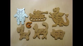 Самодельные пазлы из дерева / Selfmade wooden puzzles