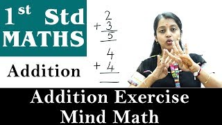 Mathematics For Class 1 | Addition | Addition Exercise - Mind Math | Maths For Kids