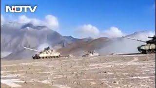 Watch: First Video Of Indian, Chinese Tanks Disengaging In Ladakh