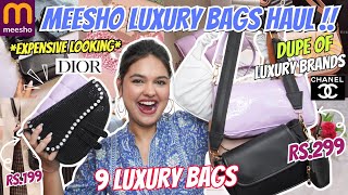 *HUGE* Meesho Bags Haul:*Dupe* Of Luxury Brands At Affordable Prices😍Starts At ₹250🤩 Varsha Meghani😍