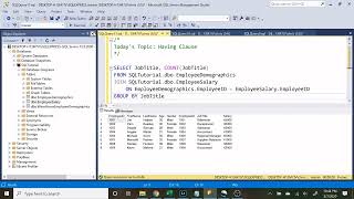 Intermediate SQL Tutorial | Having Clause