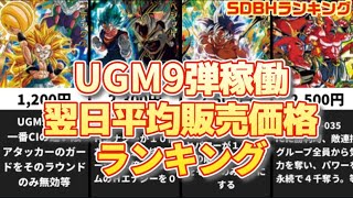 【SDBH】UGM9弾稼働翌日平均販売価格ランキング　UR以上限定