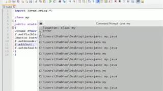 1. Creating JFrame and JButton in Java using java Swing