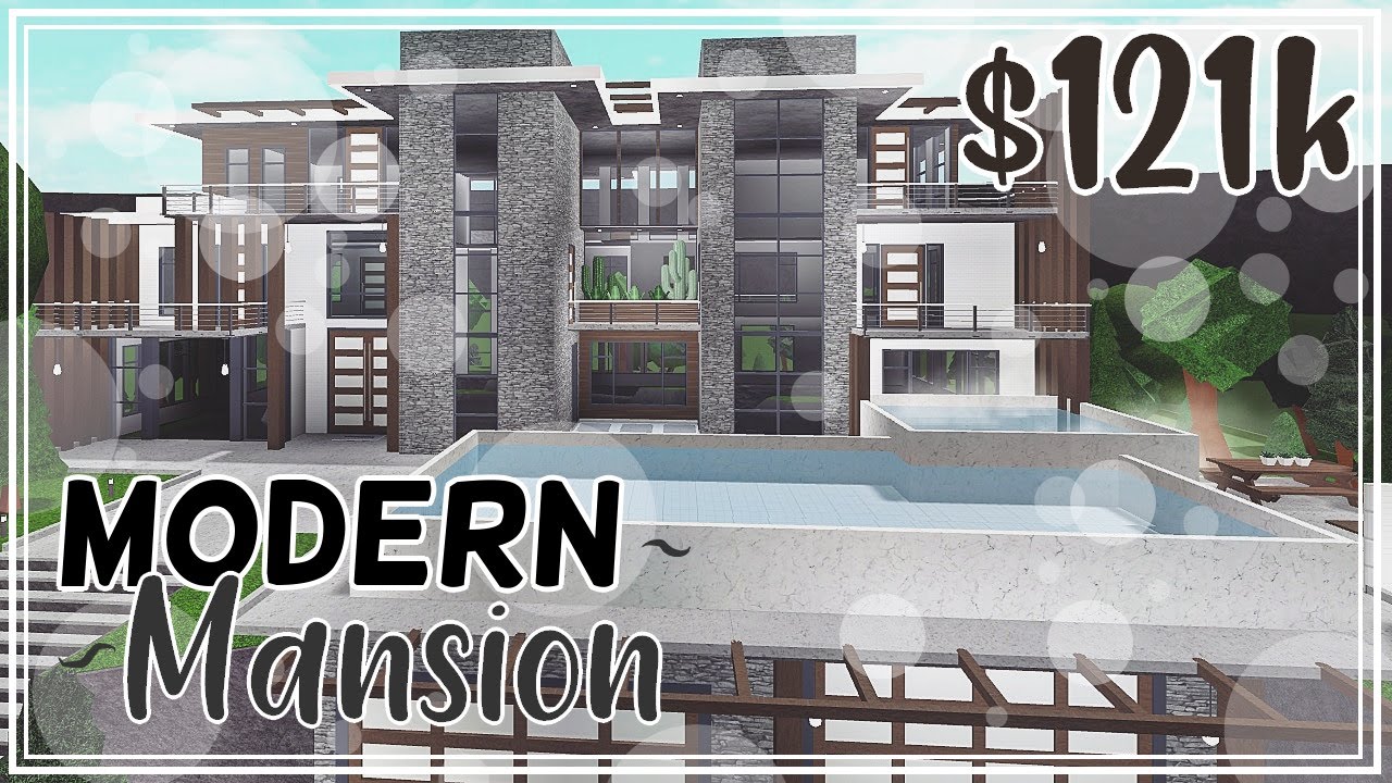 Modern Bloxburg Mansion Speed Build