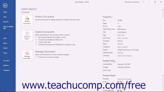 Word 2016 Tutorial Setting Document Properties Microsoft Training