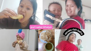 dherai pxi puri sabji khaiyo xoralai sancho navayer tenson vyo? RENU RAI lifestyle daily vlog